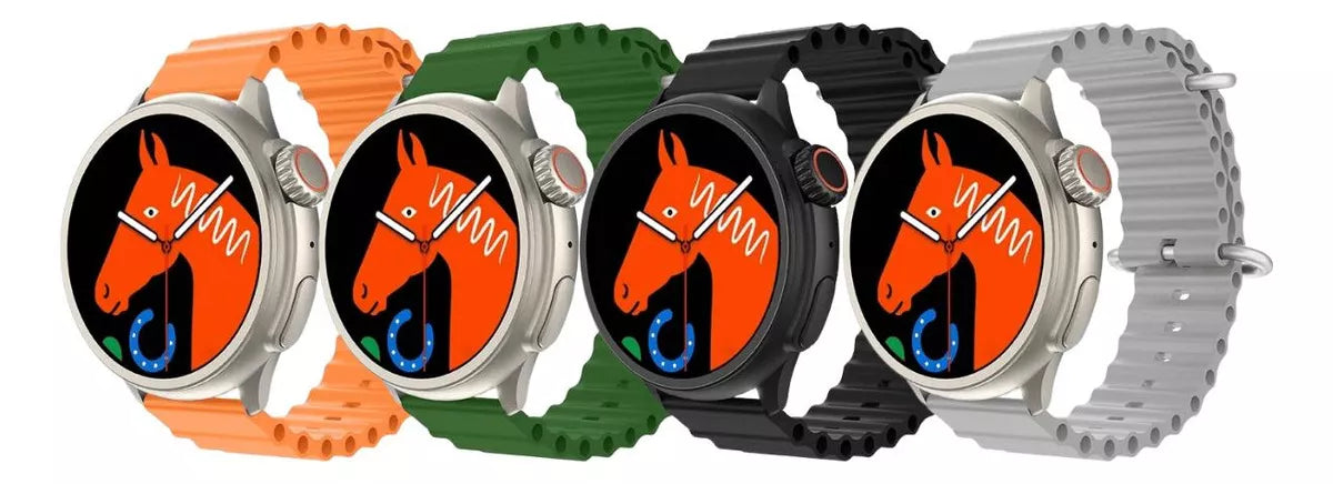 Reloj Smartwatch Hw3 Ultra Max, redondo, para hombre y mujer, pulsera negra, bisel negro