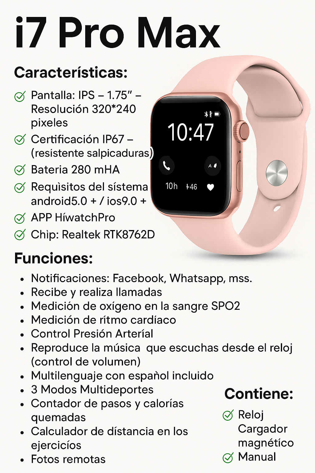 Smartwatch Hiwatch I7 Pro Max